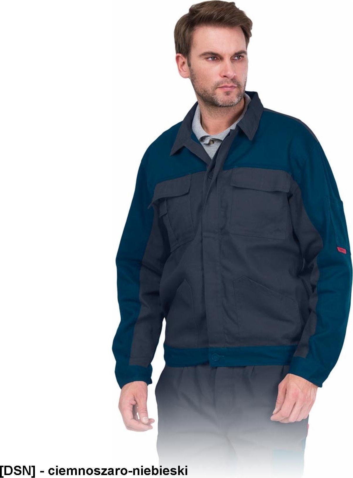 R.E.I.S. BOMULL-J - bluza ochronna 100% BAWEŁNY - 7 klolorów - niebiesko-granatowy L