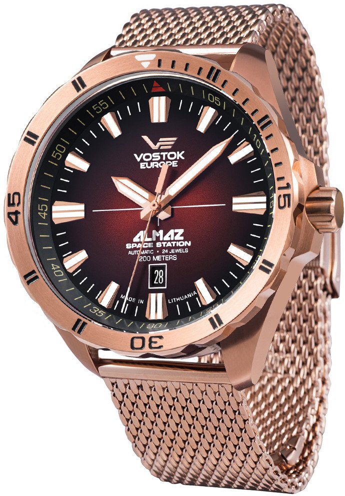 Zegarek męski Vostok Europe NH35A-320B679B różowe złoto