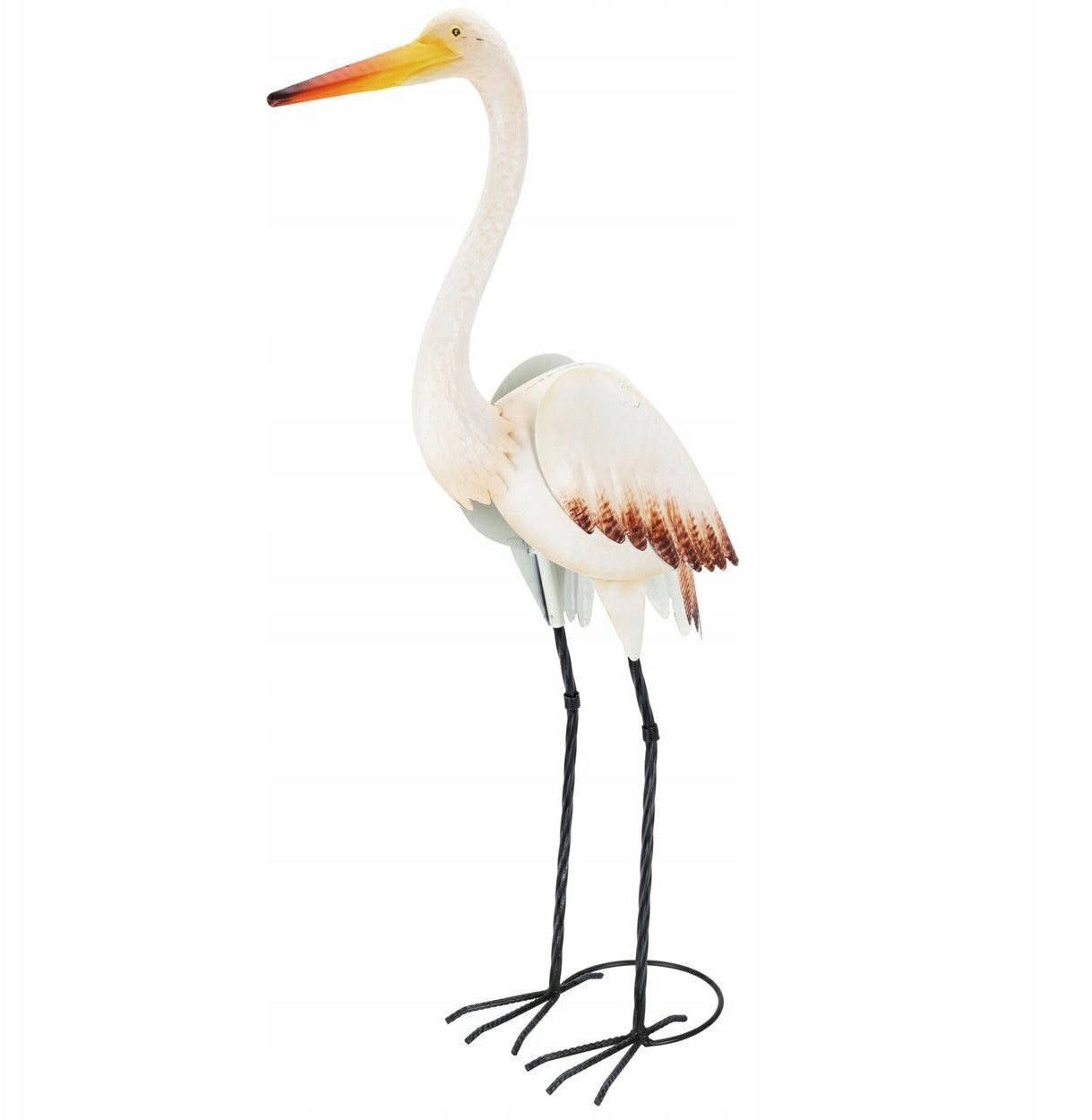 Metalowa figurka ogrodowa żuraw, 87 cm