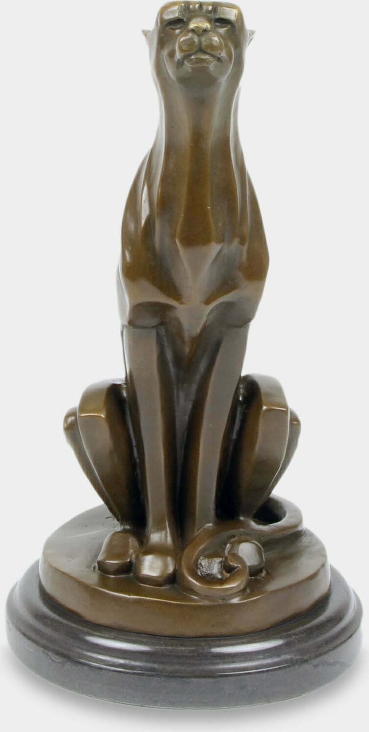 rzezbyzbrazu Modernistyczny Siedzący Kot Rzeźba z Brązu