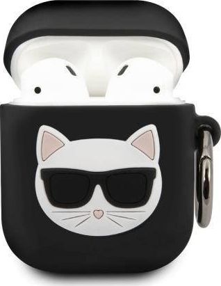 Karl Lagerfeld Etui ochronne KLACA2SILCHBK Silicone Choupette do AirPods 1/2 czarne