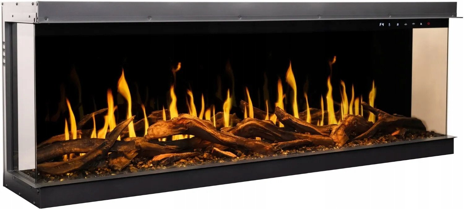 Aflamo GOLD 152 cm, Kominek elektryczny LED ścienny i do zabudowy