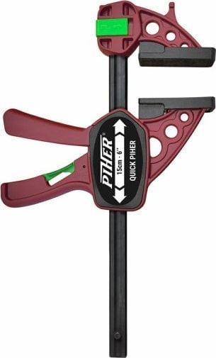 PIHER Ścisk stolarski Quick 125 cm gł. 8 cm 150 kg (P52625)
