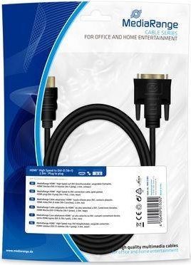 Kabel MediaRange HDMI - DVI-D 2m czarny (MRCS185)