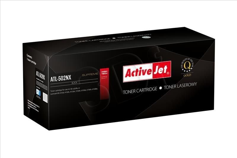 Toner Activejet Toner Activejet ATL-502NX - zamiennik Lexmark 502X/50F2X00 Supreme 10000 stron czarny -