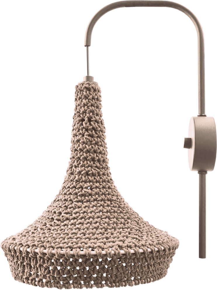 Kinkiet ścienny pleciony Mahaka 4033 Shilo salonowy bawełniany beżowy