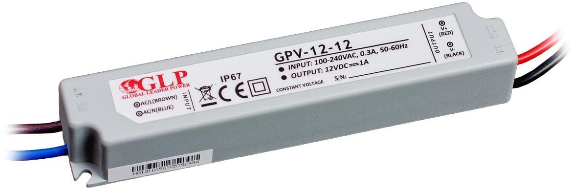 Mojeledy Zasilacz led GPV 12W 12V DC ip67 (gpv-12-12 1A)