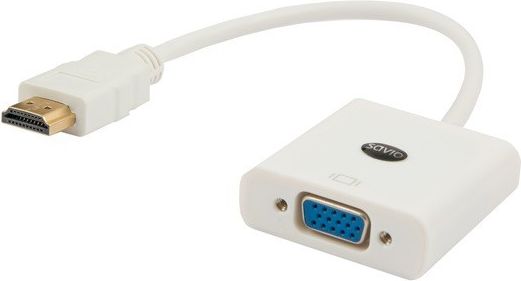 Adapter AV Savio HDMI - D-Sub (VGA) biały (CL-27B)