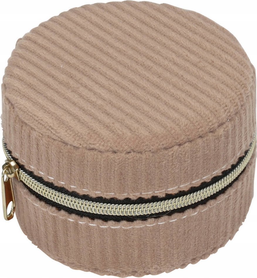 Home Styling Collection Mała szkatułka na biżuterię, sztruks, Ø 8 cm