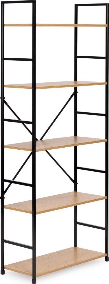 ModernHome Regał drewniany szeroki nowoczesny LOFT 5 półek