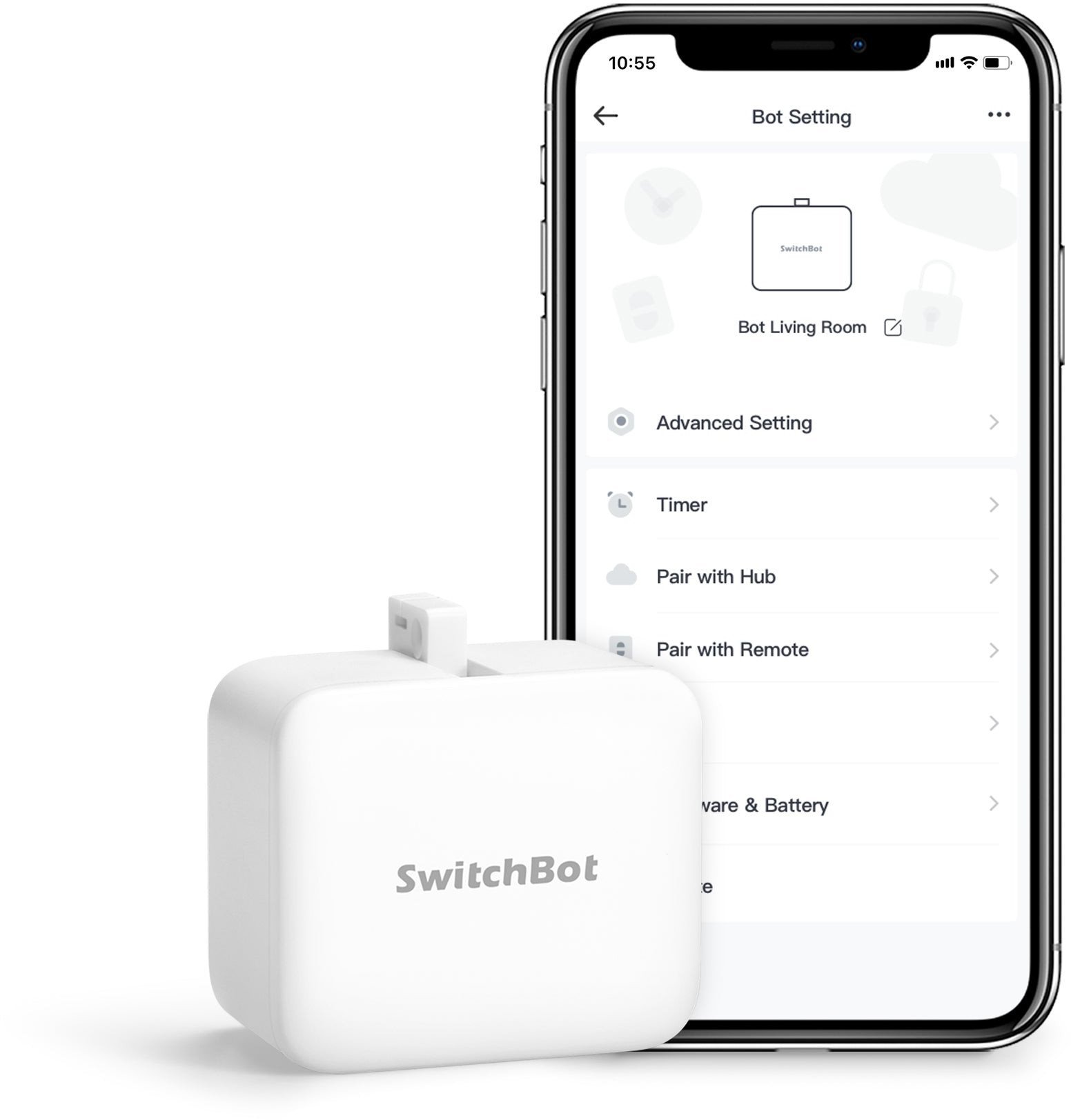 SwitchBot Bot Smart Switch Toggle Smarter Schalter weiß