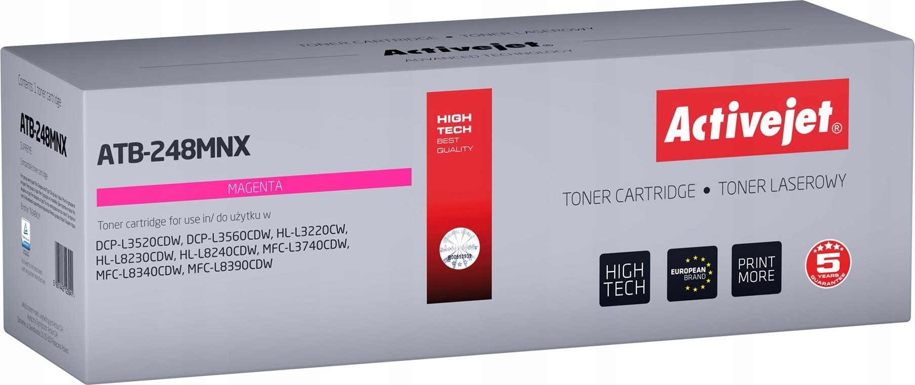 Toner Activejet ATB-248MNX Toner (replacement Brother TN248XLM; Supreme; 2300 stron; red)