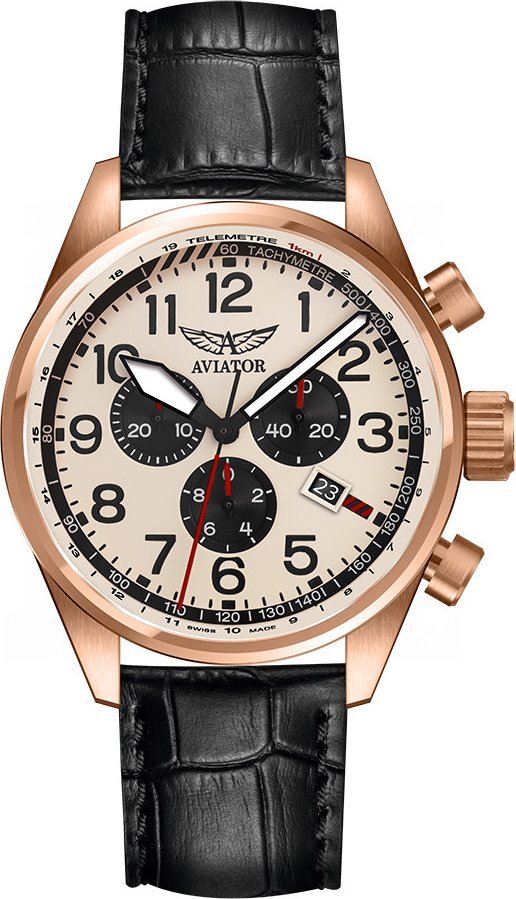 Zegarek Aviator Zegarek męski Aviator V.2.25.2.173.4 czarny