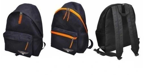 Plecak Sampack czarny z pomarańczowymi elementami