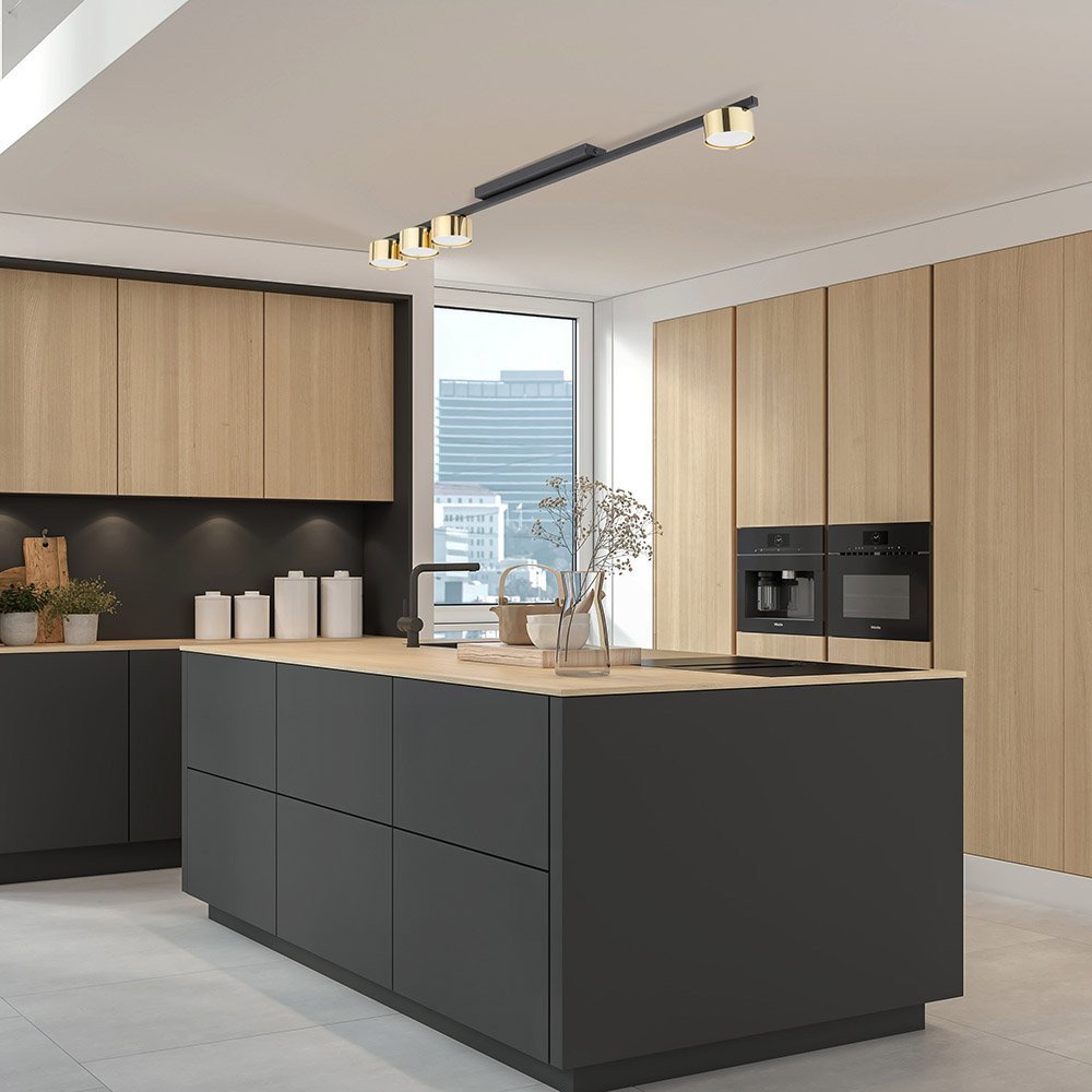 Lampa sufitowa LOGAN BLACK/GOLD 5673 TK Lighting