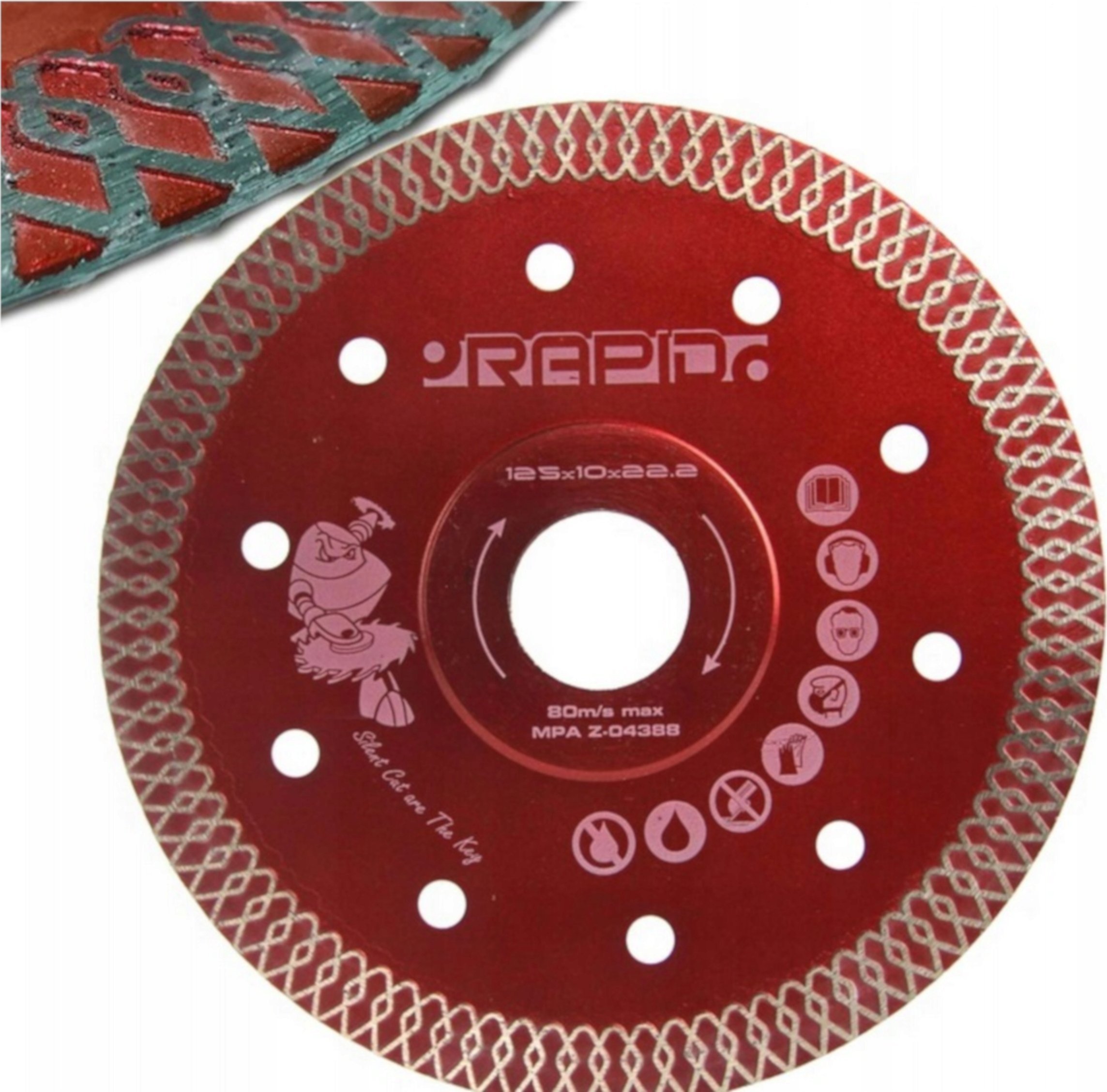 Mar-Pol TARCZA DIAMENTOWA 125mm RAPID SILENT CUT RED