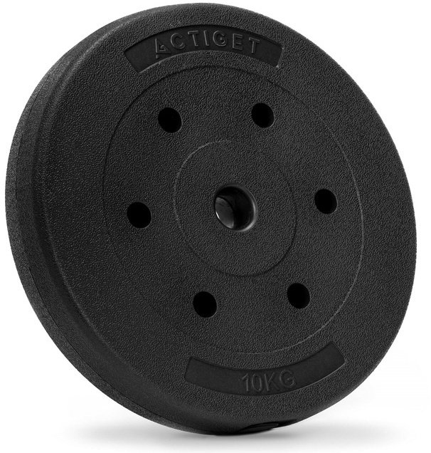 Obciążenie bitumiczne 10 kg talerz kompozytowy 29 mm krążek do sztangi hantli UNIWERSALNY