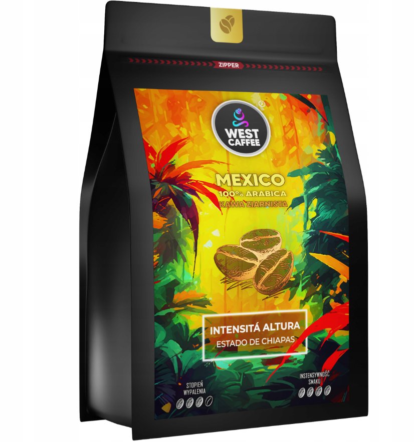 KAWA ZIARNISTA Meksyk 500g 100%Arabica - Intensita Altura - ŚWIEŻO WYPALONA