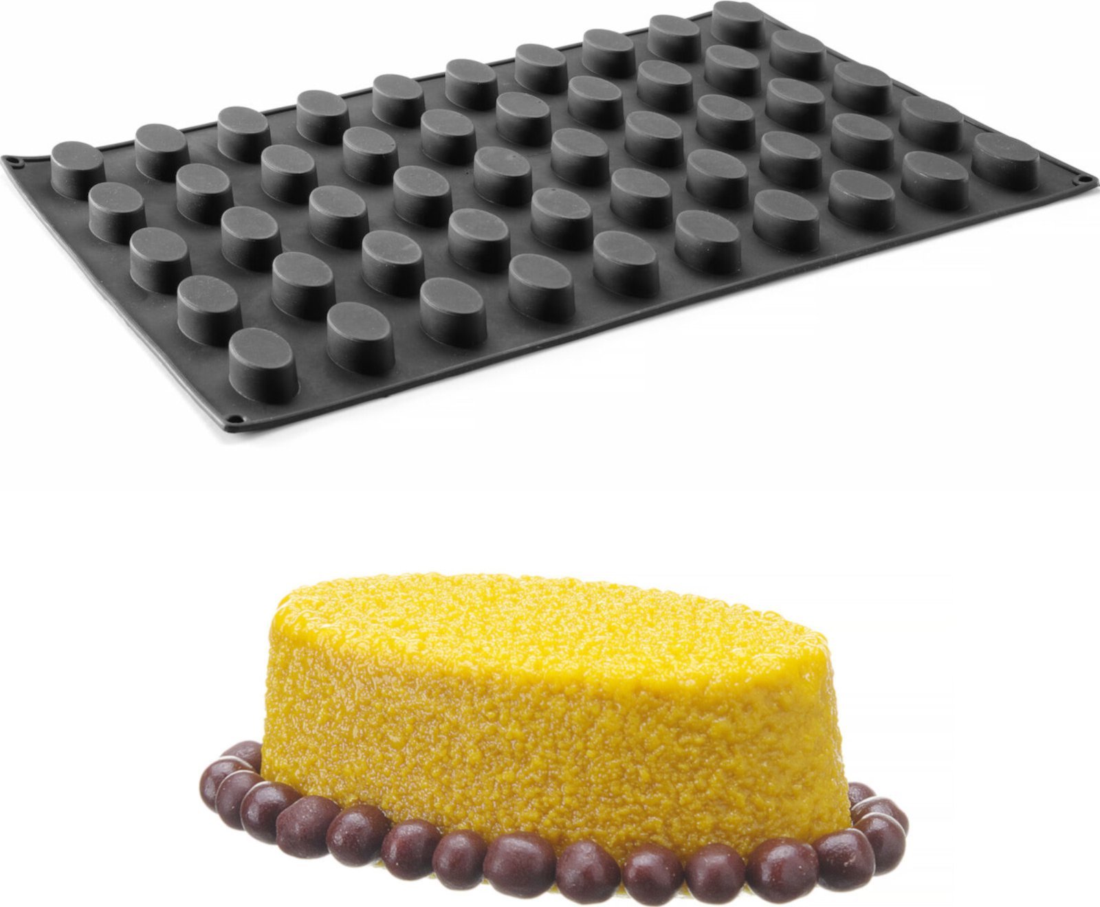 Hendi Forma silikonowa do pralin musów wypieków 570 x 375 mm - owal Forma silikonowa do pralin musów wypieków 570 x 375 mm - owal