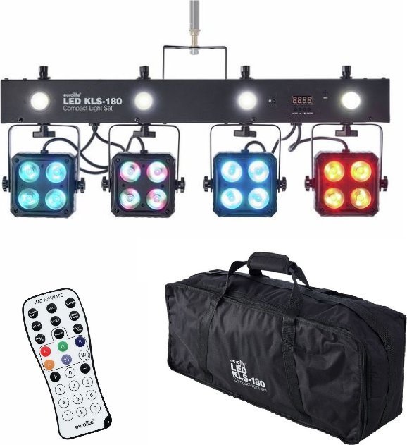 Zestaw Oświetleniowy Eurolite LED KLS-180 Kompakt RGBW 4Punkty+4Stroboskopy