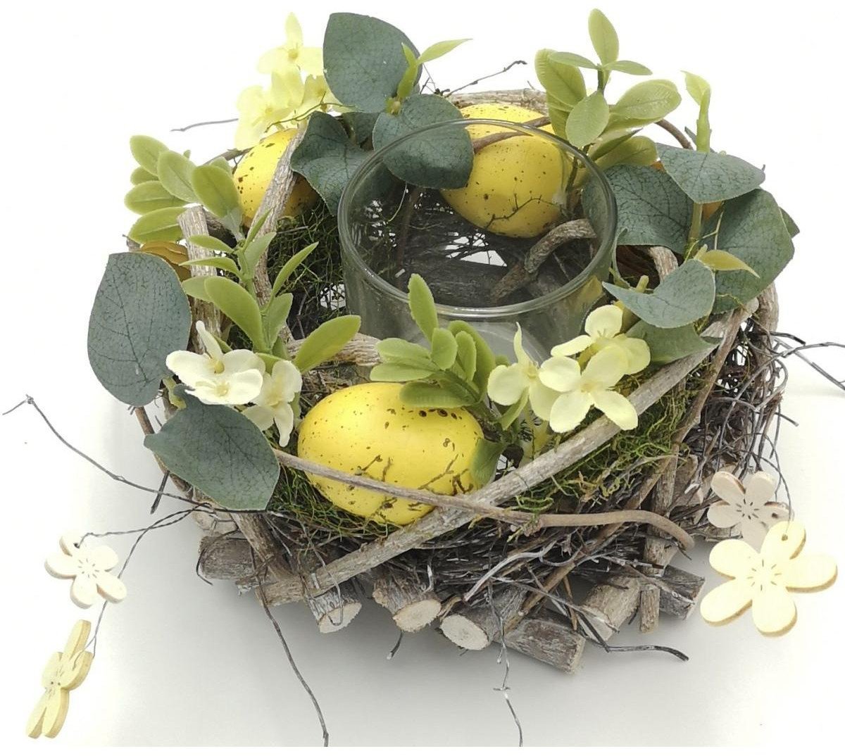 ŚWIECZNIK DEKORACYJNY ŻÓŁTY 16CM NA TEA LIGHT