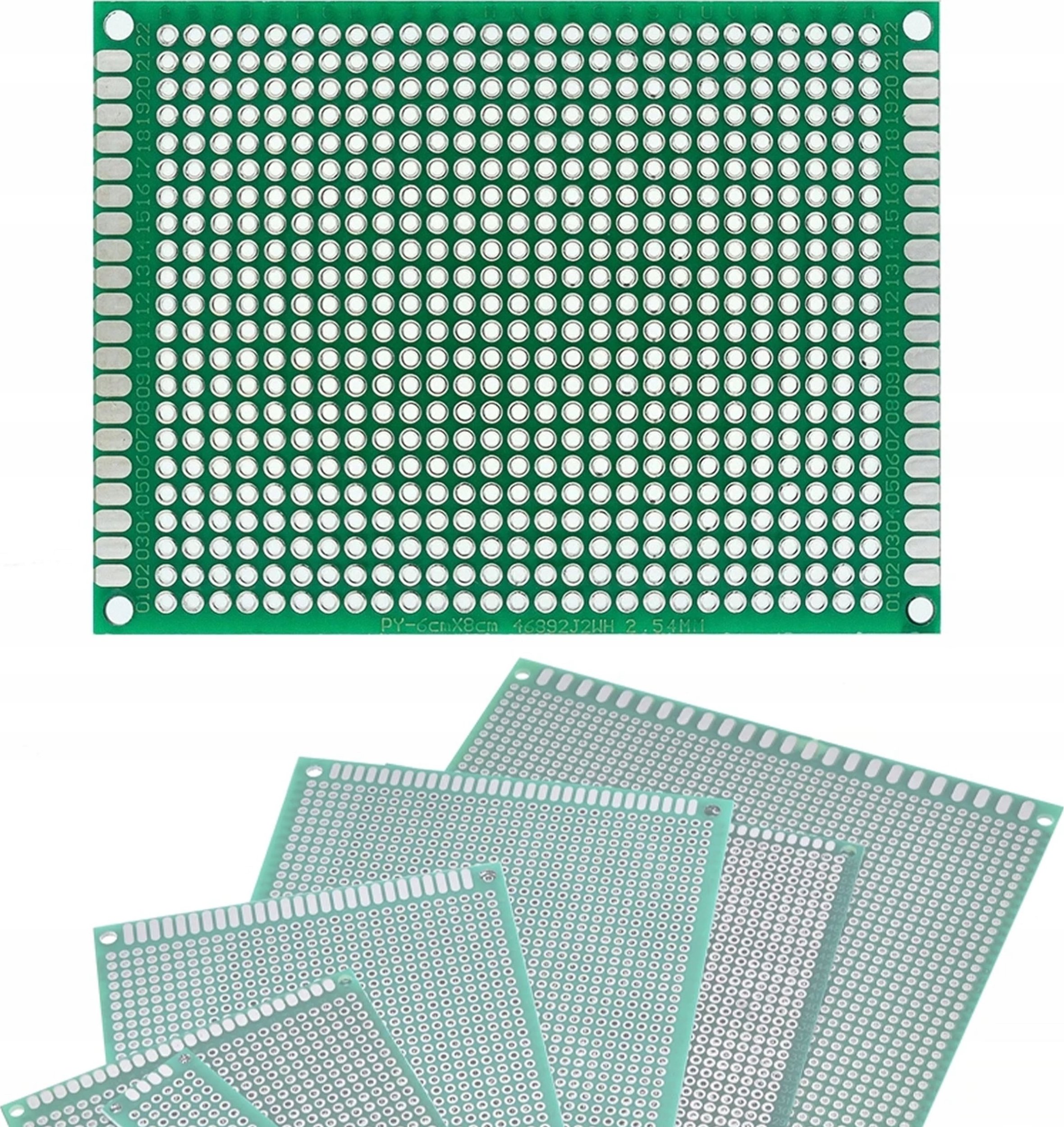 Rosfix ROSFIX DWUSTRONNA UNIWERSALNA PŁYTKA PROTOTYPOWA DRUKOWANA 60X80 MM ZIELONA