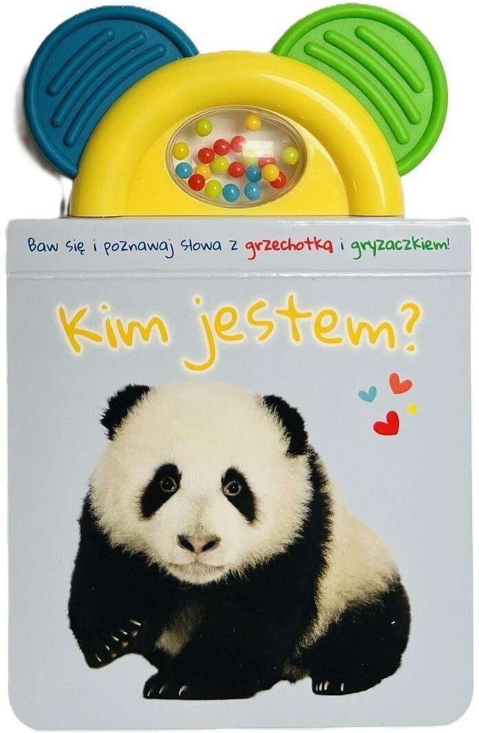 Książeczka z gryzakiem i grzechotką. Kim jestem?