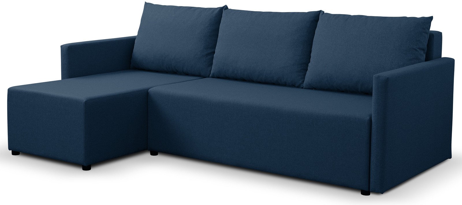 Narożnik Solid w tkaninie Faro z funkcją spania i pojemnikiem na pościel