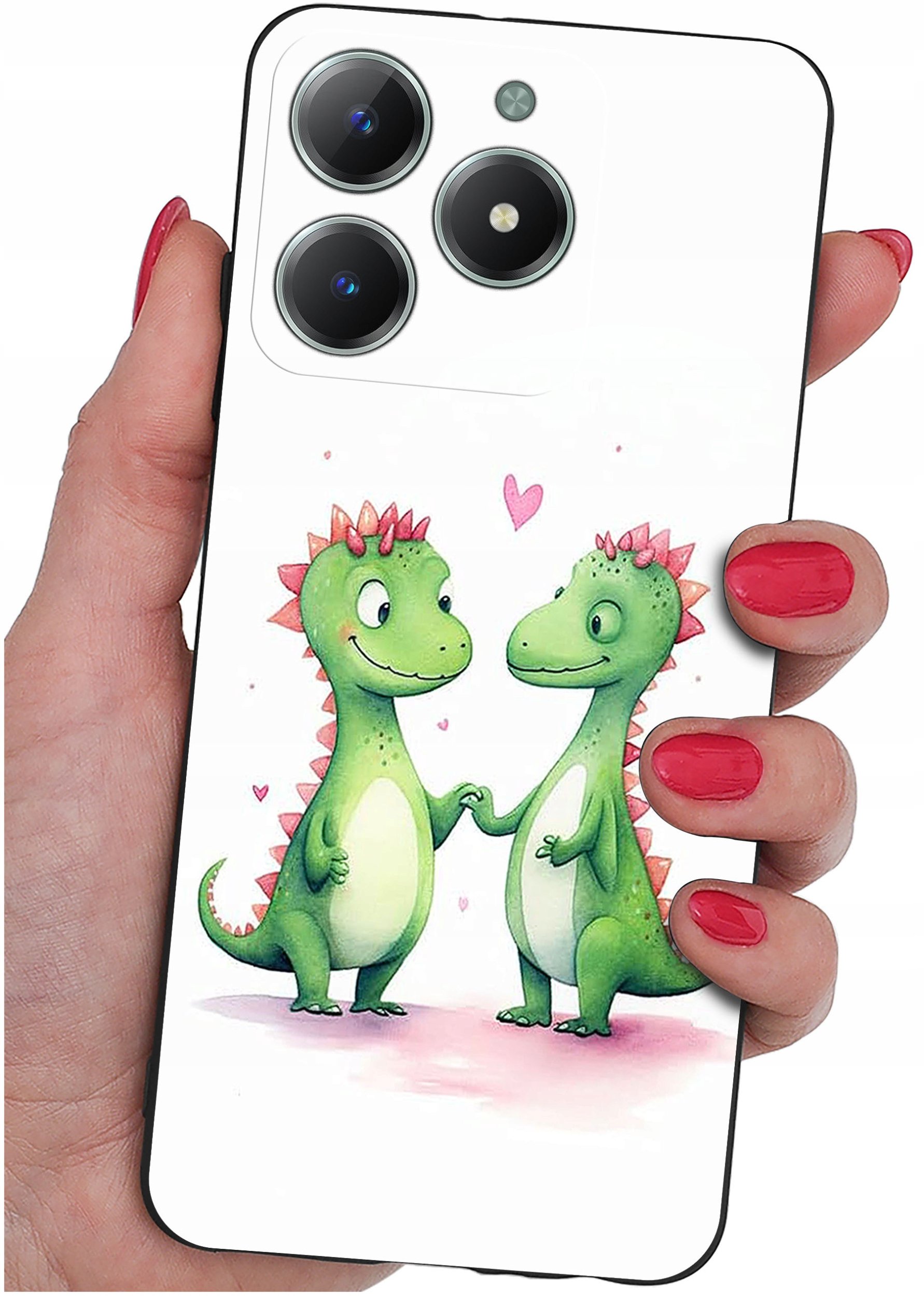 Etui do Realme C61 | C63 WZORY |SILIKONOWE MATT CASE + SZKŁO 9H