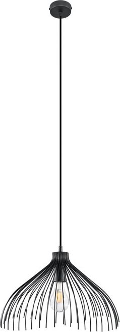 Lampa wisząca Lumes Czarna lampa wisząca z drucianym kloszem - EX583-Umba