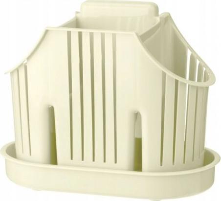 Galicja Ociekacz na sztućce z podstawką 3 komory Rico kremowy