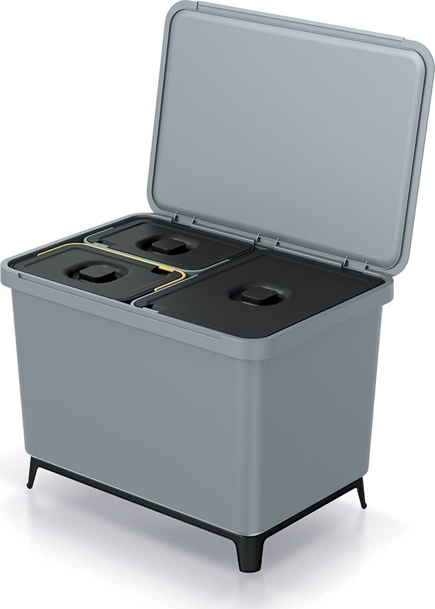 Kosz na śmieci Prosperplast do segregacji szary (NKS60W3-429U)