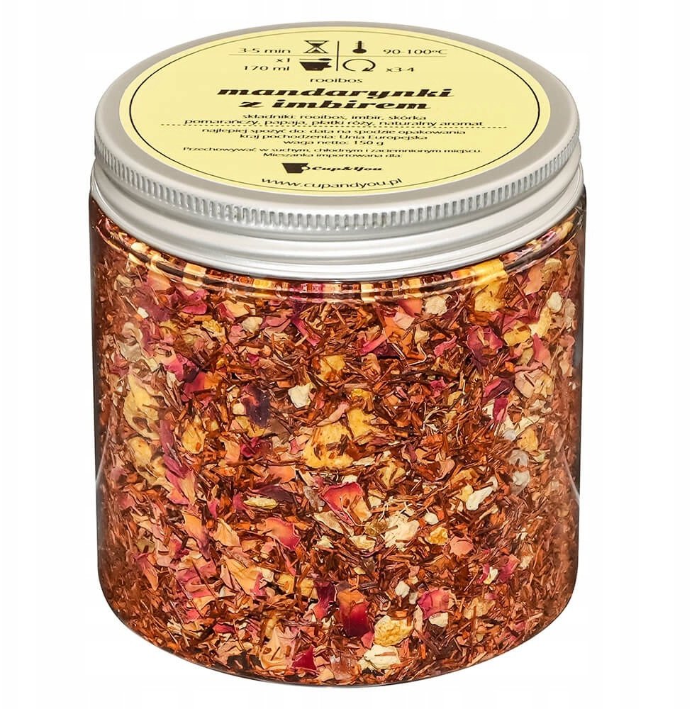 Cup&You Herbata rooibos Mandarynki z imbirem 150g - gotowa na prezent