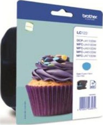 Tusz Brother Zgodny pojemnik z tuszem Brother LC123CBP Turkusowy