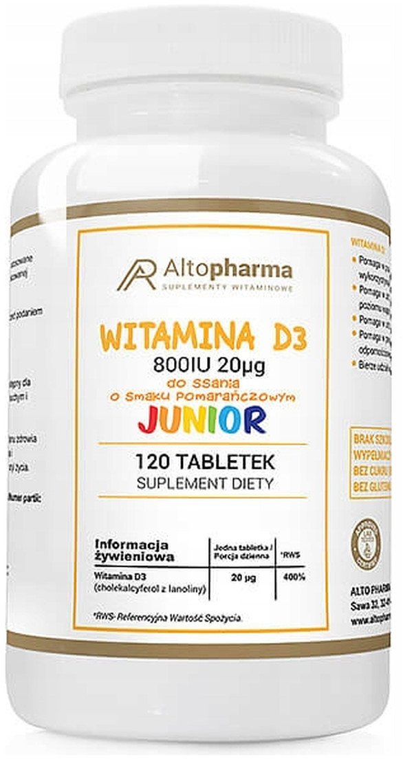 ALTOPHARMA_D3 Junior 800IU suplement diety 120 tabletek