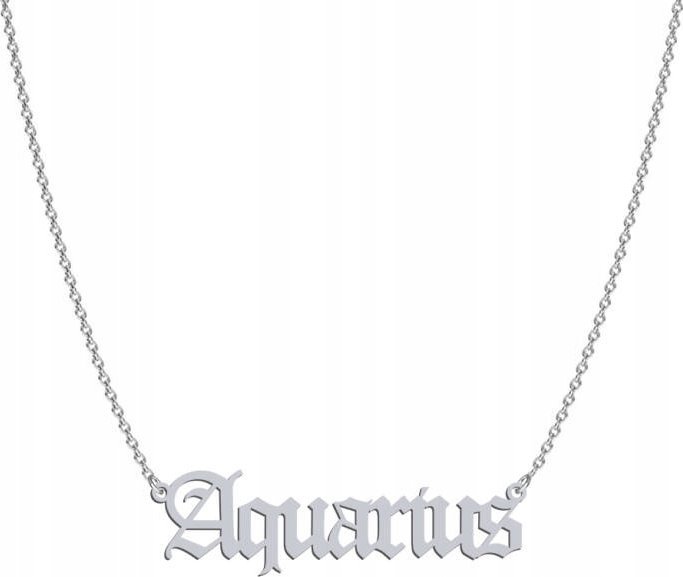 Radziszewska Jewellery Naszyjnik Srebrny Znak Zodiaku Wodnik Aquarius 925 Prezent DEDYKACJA
