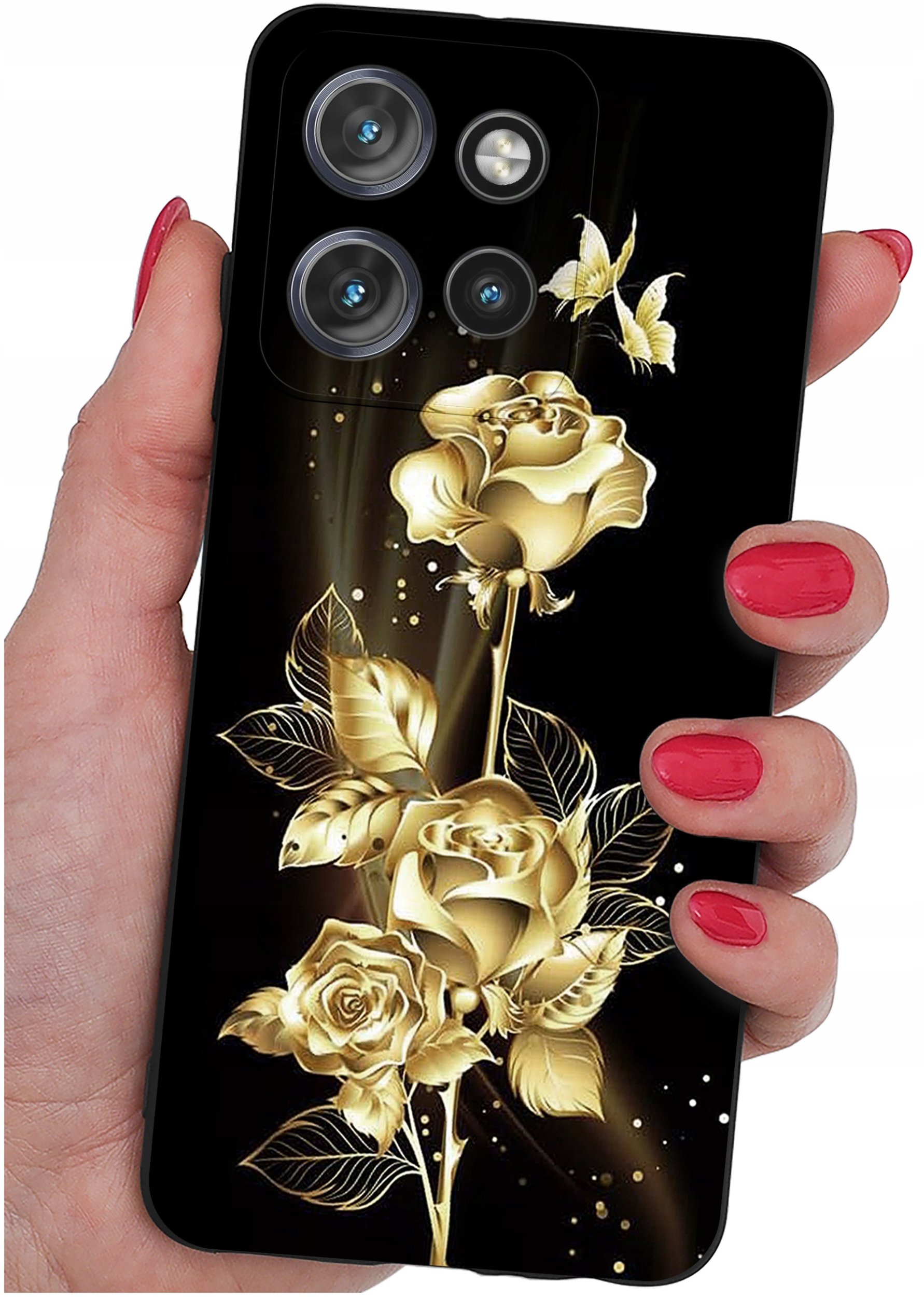 Etui do Motorola Moto EDGE 50 Neo WZORY |SILIKONOWE MATT CASE + SZKŁO 9H