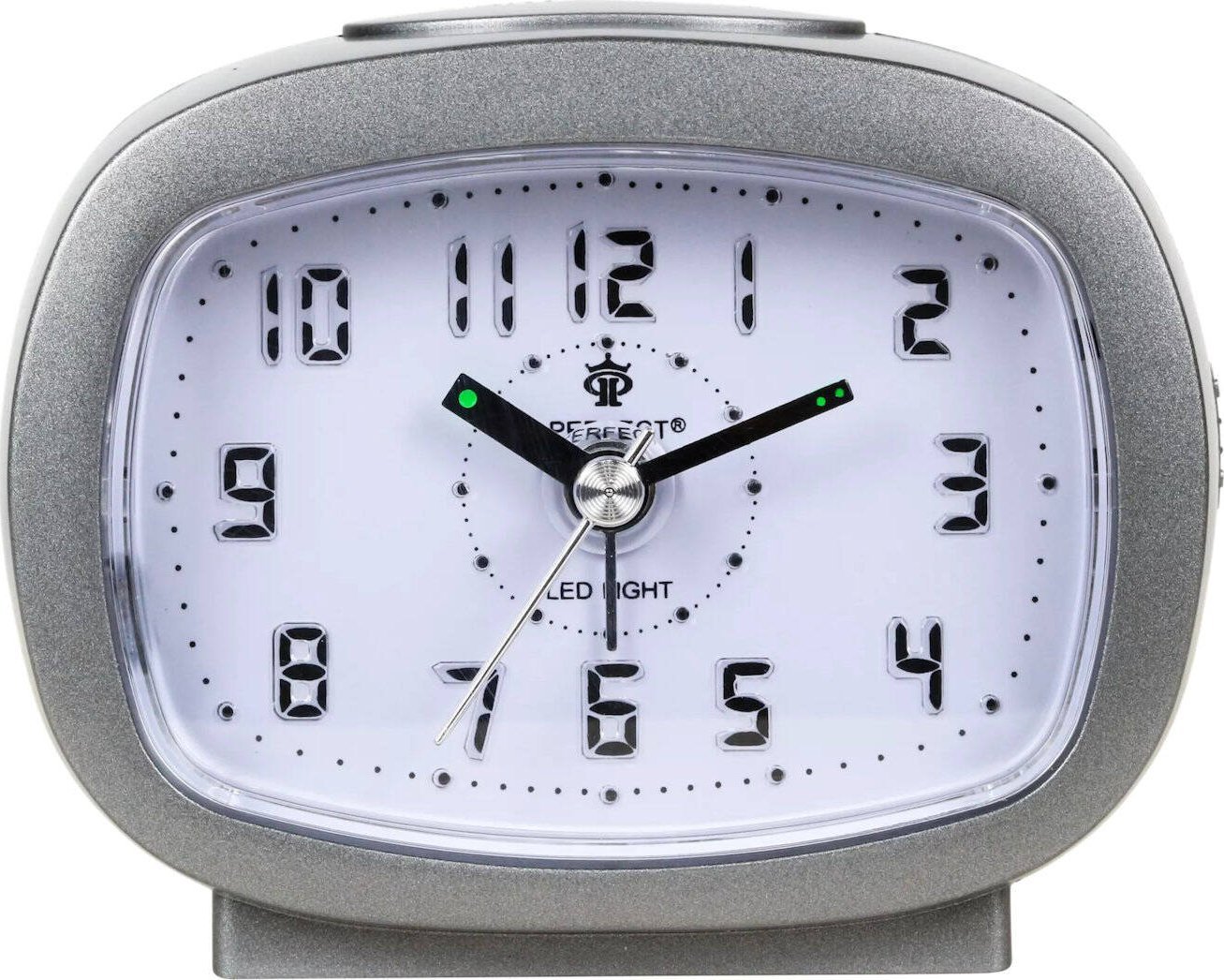Perfect Budzik Perfect BB09007 szary 9,2 cm podświetlenie drzemka .