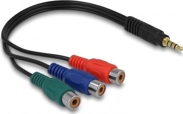 Kabel Delock Jack 3.5mm - RCA (Cinch) x3 0.2m czarny (62499)