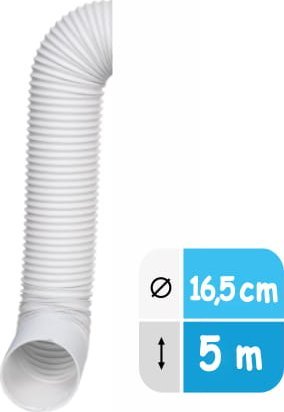 Warmtec Rura do klimatyzatora przenośnego lewoskrętna (fi16,5cm) - 5m