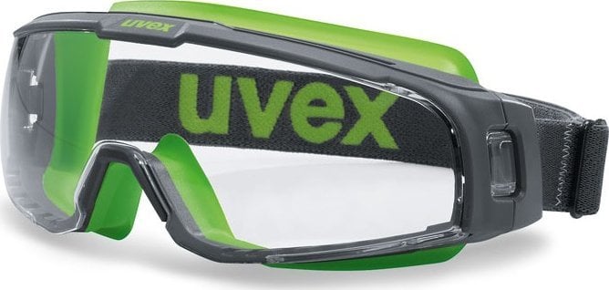 Uvex Apsauginiai akiniai Uvex U-sonic, skaidri panoraminė linzė, supravision excellence (nesibraižantys ir nerasojantys) padengimas, guminė reguliuoja