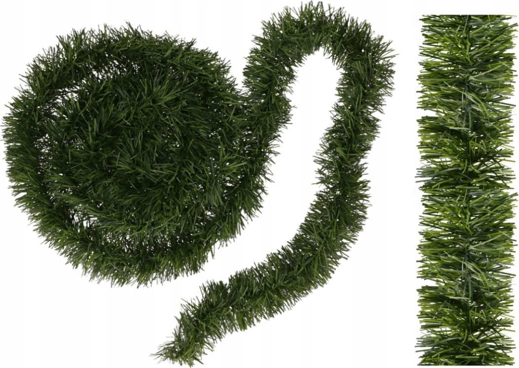 Kaemingk Świąteczny łańcuch choinkowy zielony dekoracyjny 7x270cm