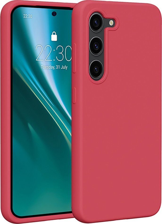 Etteri Nakładka Etteri Silicone Case do Samsung Galaxy S23 malinowa