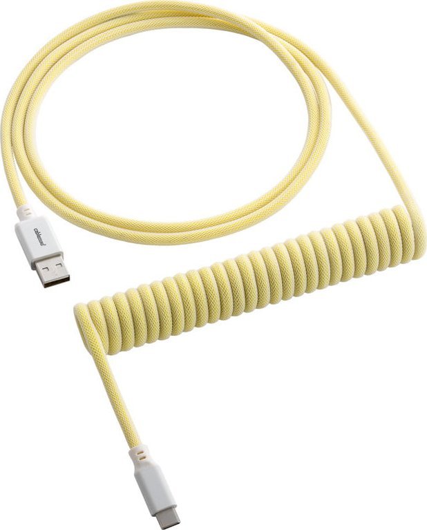Kabel USB CableMod USB-C - USB-A 1.5 m Żółty (CM-CKCA-CW-YW150YW-R)