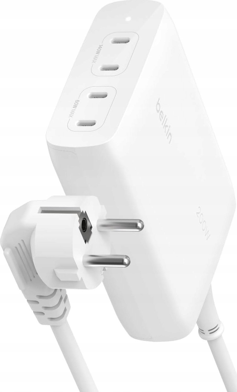 Ładowarka Belkin BELKIN ŁADOWARKA 4X PORT USB-C GAN 200W, BIAŁA