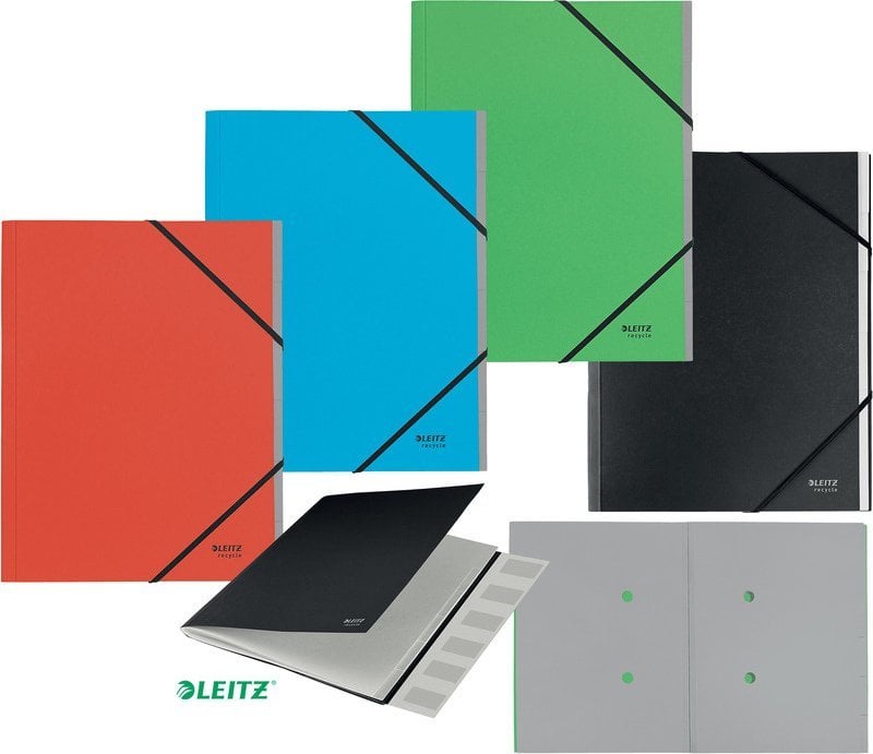 Leitz Teczka A4 z 6 przegr�dkami zielona