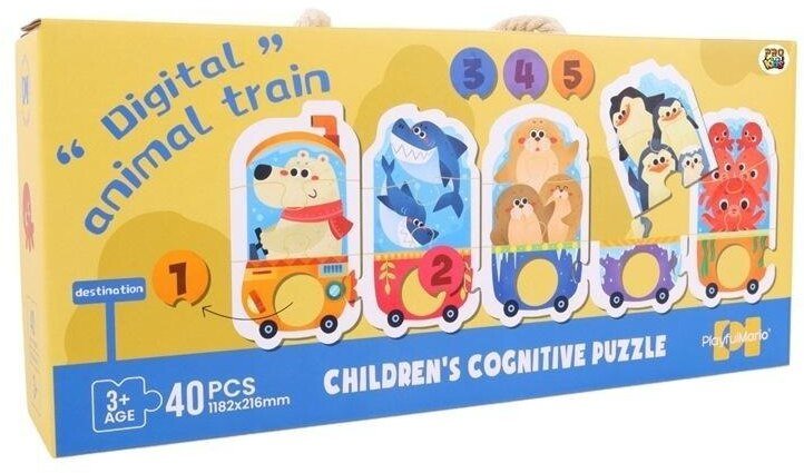 Puzzle dla dzieci edukacyjne pociąg