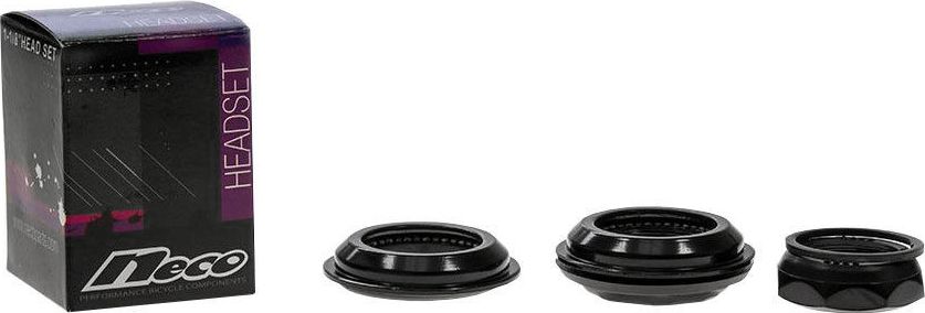 Neco Stery kierownicy Neco H-128 1-1/8" półzintegrowane z gwintem stal czarne uniwersalny