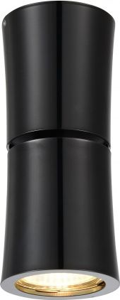 Lampa sufitowa Azzardo Azzardo Lino AZ1477 NC1802-YLD-BK/CH AZ1477 Plafon lampa sufitowa 1x50W GU10 czarny + żarówka LED za 1 zł GRATIS!