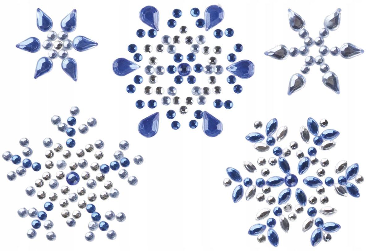 Kryształki samoprzylepne płatki śniegu 8szt